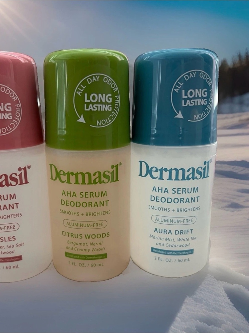 3 AHA Serum Deodorants
